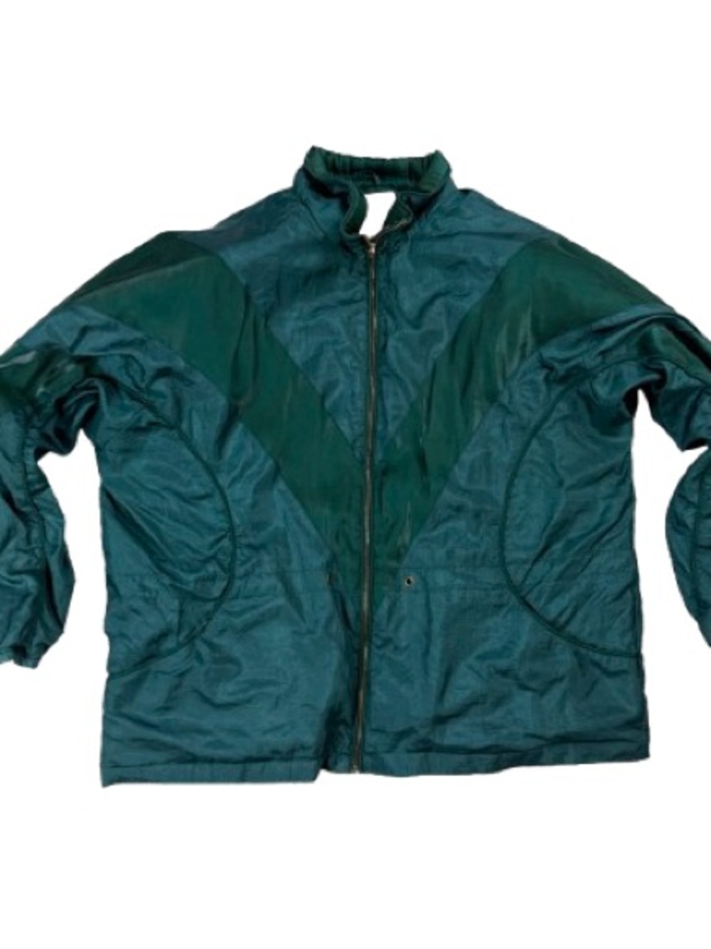 Men's Forest Green Chevron Windbreaker Jacket